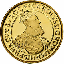 Frankrijk, Baudouin I, 10 Ecu, Charles Quint, 1990, Brussels, 1/10 Oz, Goud, FDC