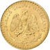 México, 2 Pesos, 1945, Mexico City, Dourado, MS(64)