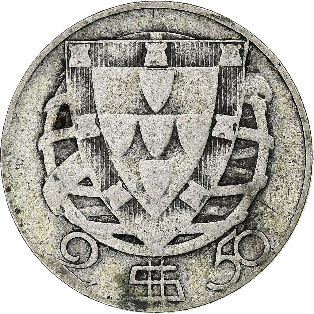 Portugal, 2-1/2 Escudos, 1940, Lisbon, Srebro, EF(40-45), KM:580