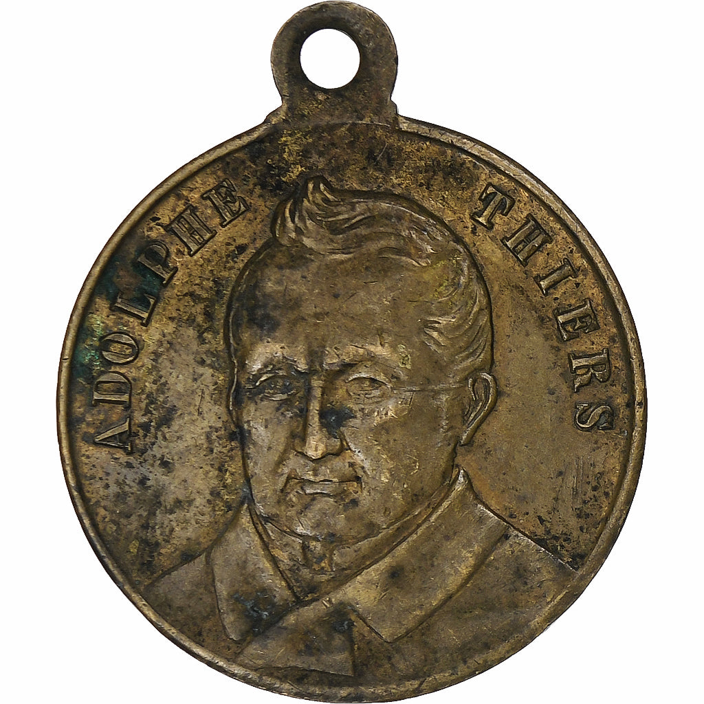 France, Medal, Adolphe Thiers, Président de la République, 1877, Copper