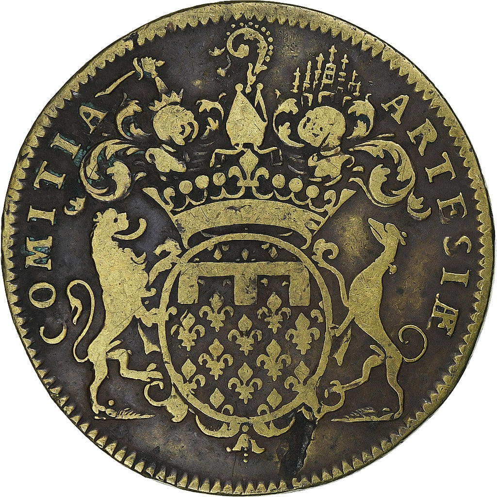 Francia, ficha, Louis XIV, États d'Artois, 1705, Ottone, MB+, Feuardent:6885