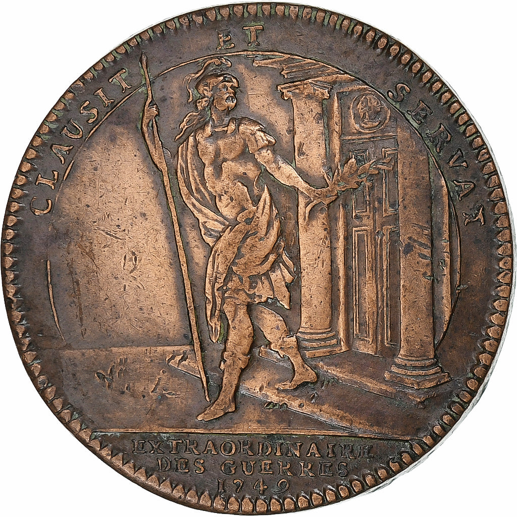 Frankreich, betaalpenning, Louis XV, Extraordinaire des Guerres, 1749, Kupfer