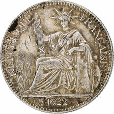 Indochine française, 10 Cents, 1922, Paris, Argent, SUP
