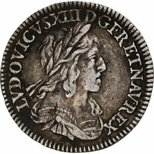 Francia, Louis XIII, 1/12 Ecu, 2ème poinçon de Warin, 1642, Paris, Argento