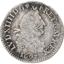 Francja, Louis XIV, 4 Sols aux 2 L, 1693, Lille, réformé, Srebro, VF(20-25)