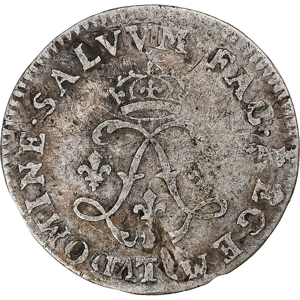 Francja, Louis XIV, 4 Sols aux 2 L, 1693, Lille, réformé, Srebro, VF(20-25)