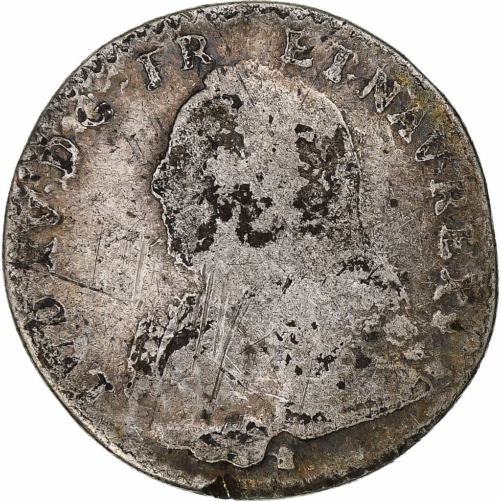 Francia, Louis XV, 1/10 Écu aux branches d'olivier, 1729, Bordeaux, Argento
