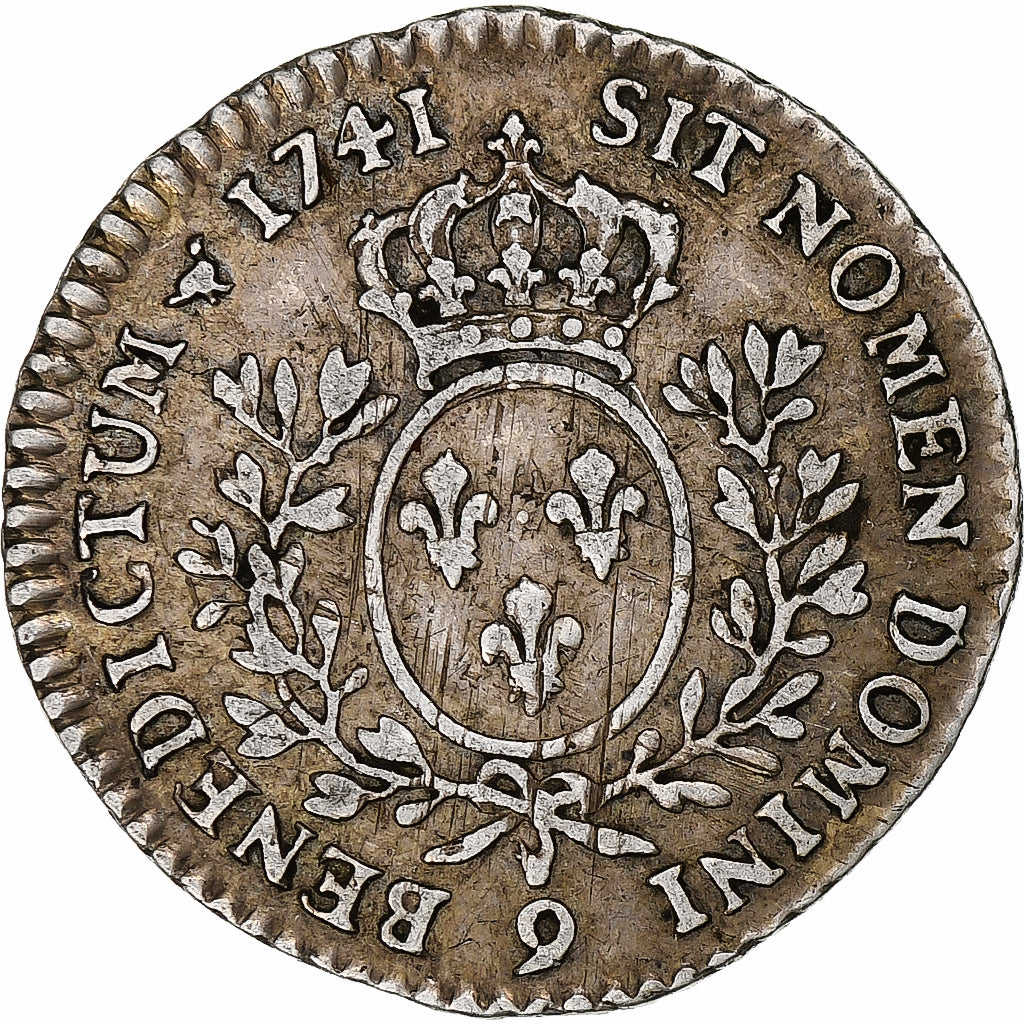 Frankrijk, Louis XV, 1/10 Écu au bandeau, 1741, Rennes, Zilver, FR+