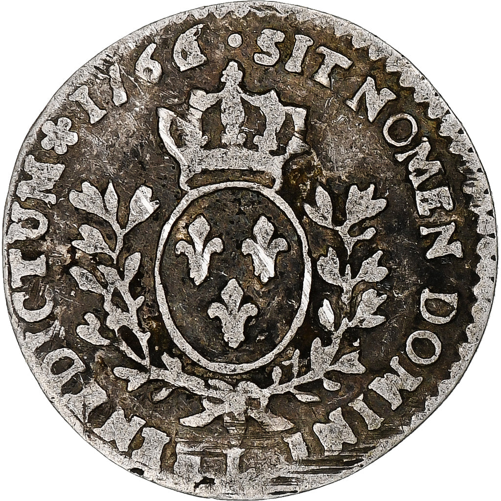 França, Louis XV, 1/20 Écu au bandeau, 1766, Bayonne, Prata, VF(20-25)