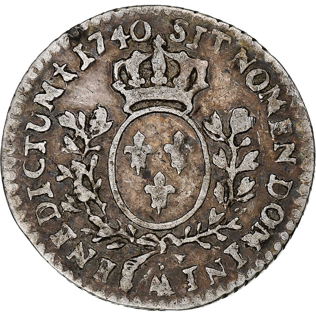 Frankrijk, Louis XV, 1/20 Écu au bandeau, 1740, Metz, Zilver, FR+, Gadoury:284