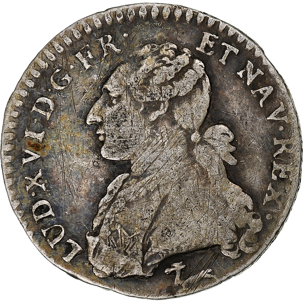 França, Louis XVI, 1/10 Ecu, 1787, Orléans, Prata, VF(30-35), Gadoury:353