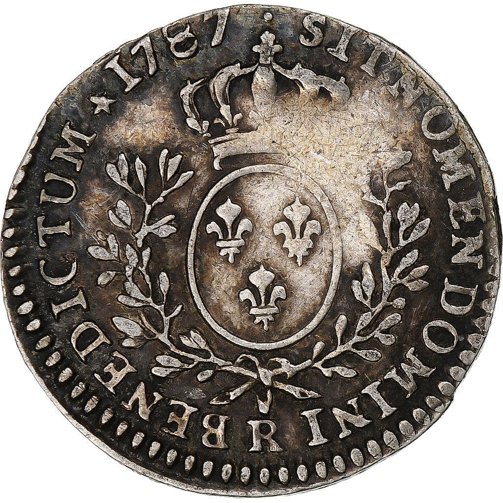 França, Louis XVI, 1/10 Ecu, 1787, Orléans, Prata, VF(30-35), Gadoury:353
