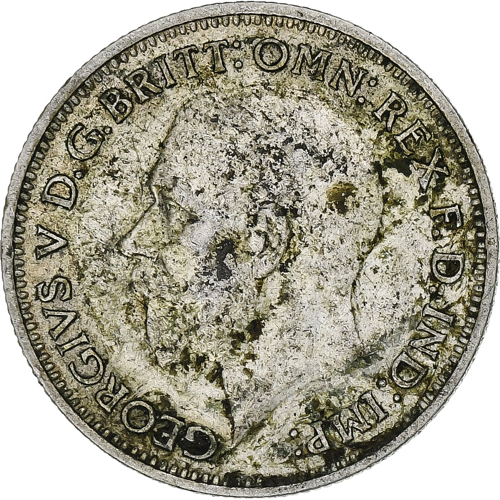 Wielka Brytania, George V, 6 Pence, 1933, London, Srebro, EF(40-45), KM:832