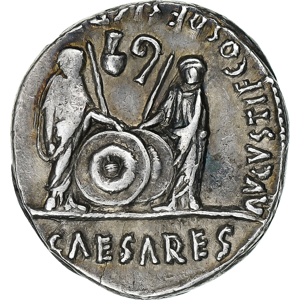 Augustus, Denarius, 2 BC-4 AD, Lugdunum, Silver, AU(50-53), RIC:208