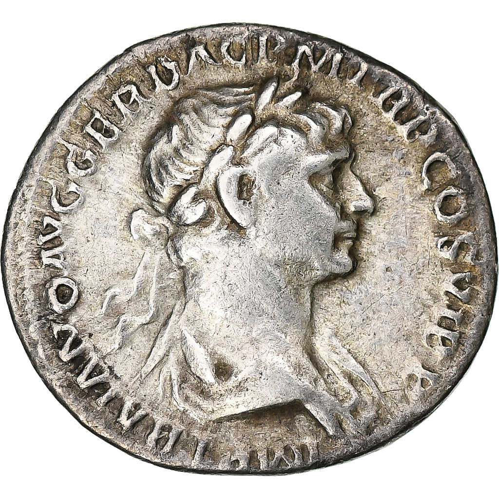 Trajan, Denarius, 112-114, Rome, Prata, AU(50-53), RIC:294