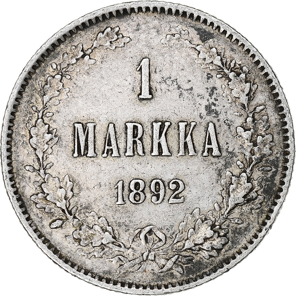 Finlande, Alexander III, Markka, 1892, Helsinki, Argent, TTB+, KM:3.2