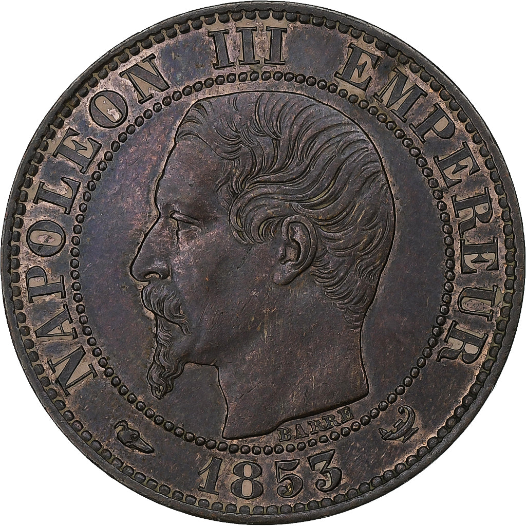 France, Medal, Napoléon III, Visite de la Bourse de Lille, 1853, Bronze