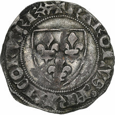 França, Charles VI, Blanc Guénar, 1380-1422, Tournai, Lingote, VF(30-35)