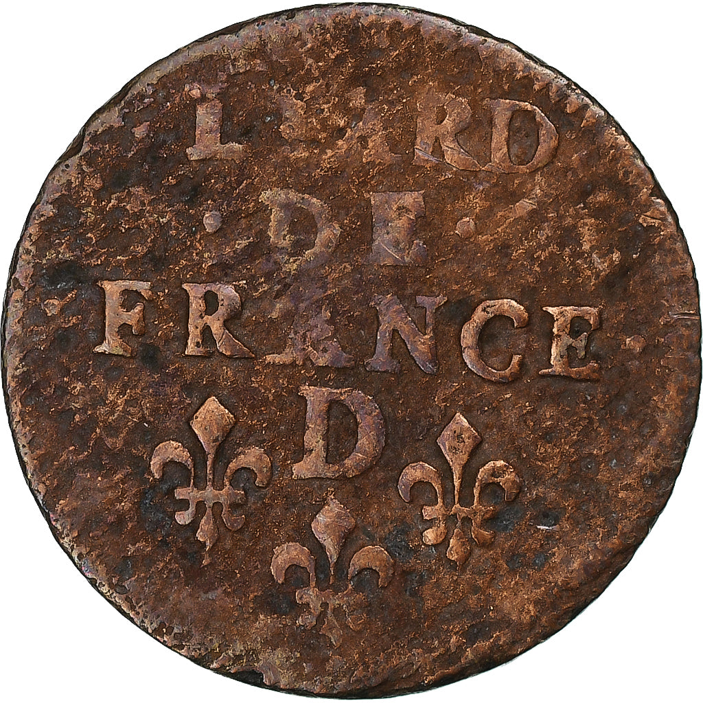 Frankrijk, Louis XIV, Liard de France, 1656, Vimy, Koper, FR, C2G:62