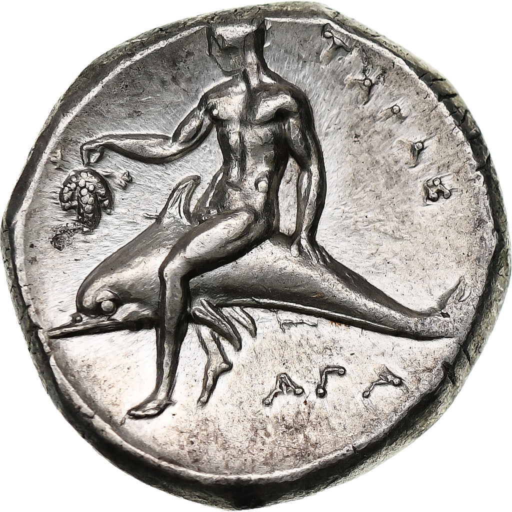 Calabria, Stater, ca. 302-280 BC, Tarentum, Srebro, AU(55-58), HN Italy:960
