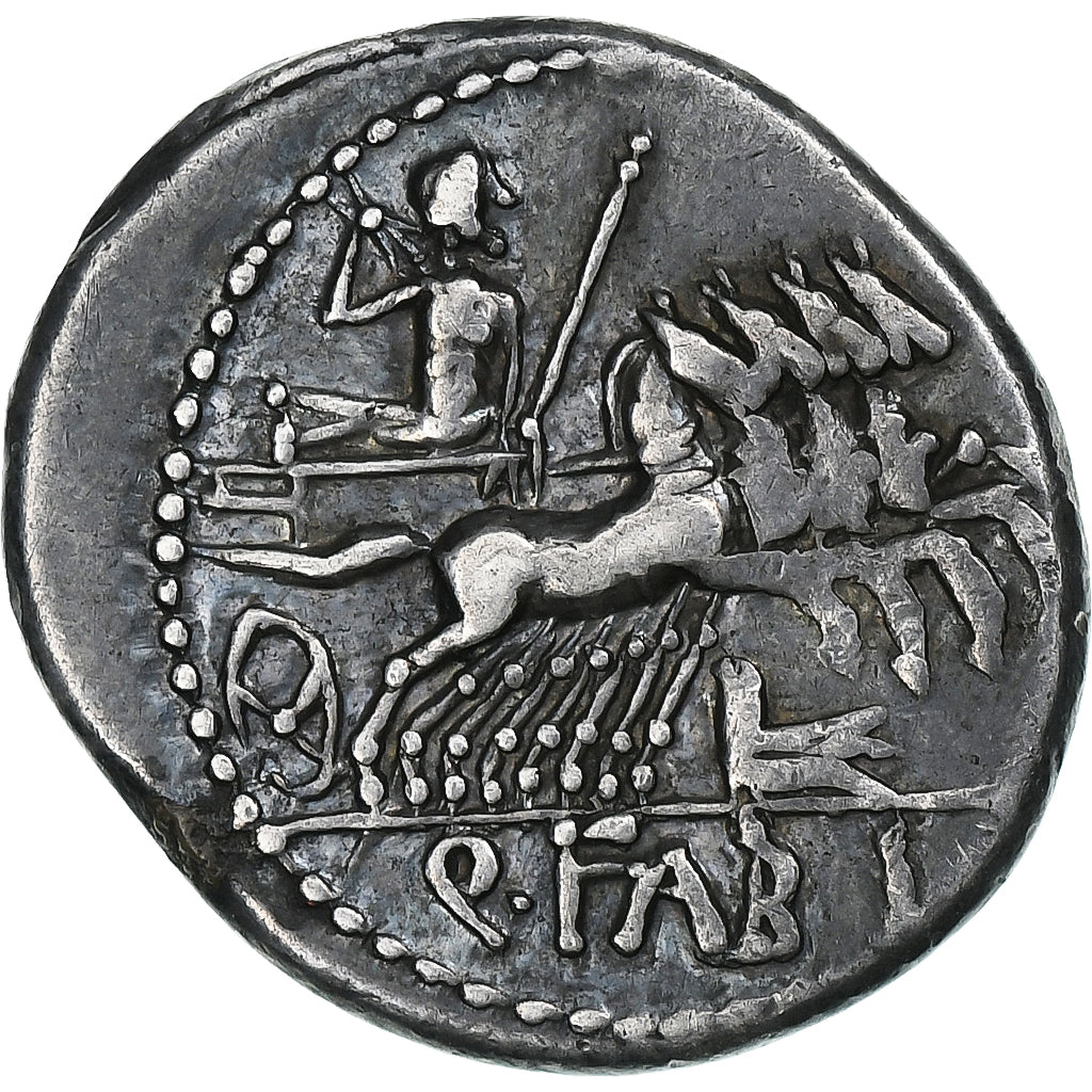Fabia, Denarius, 124 BC, Rome, Silver, EF(40-45), Crawford:273/1