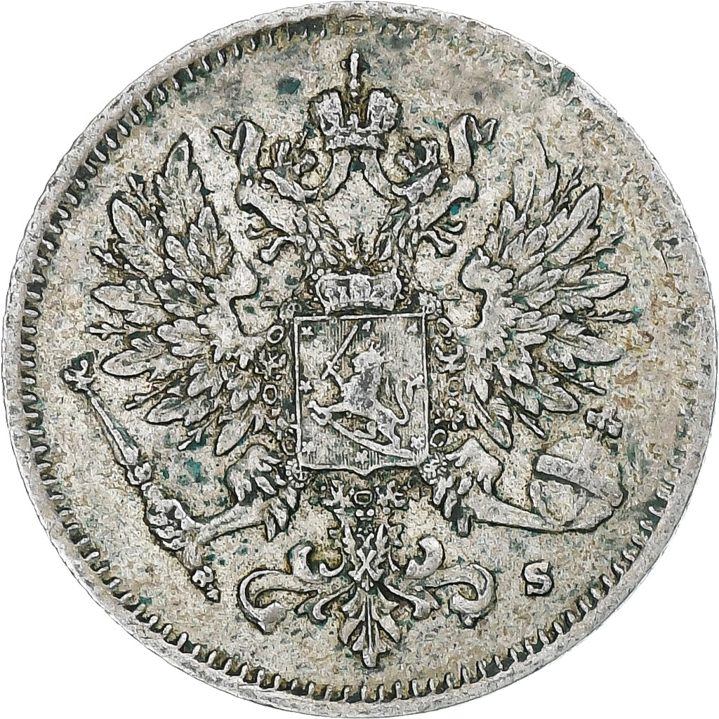 Finlande, Nicholas II, 25 Penniä, 1916, Helsinki, Argent, SUP, KM:6.2