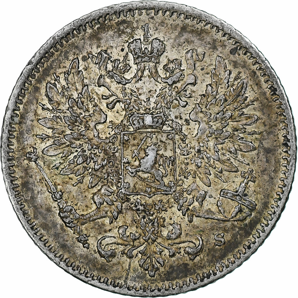 Finlande, Nicholas II, 25 Penniä, 1915, Helsinki, Argent, SUP, KM:6.2