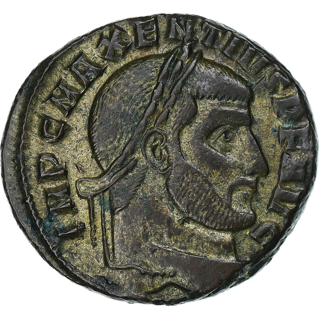 Maxentius, Follis, 309-312, Ostia, Brązowy, AU(50-53), RIC:35