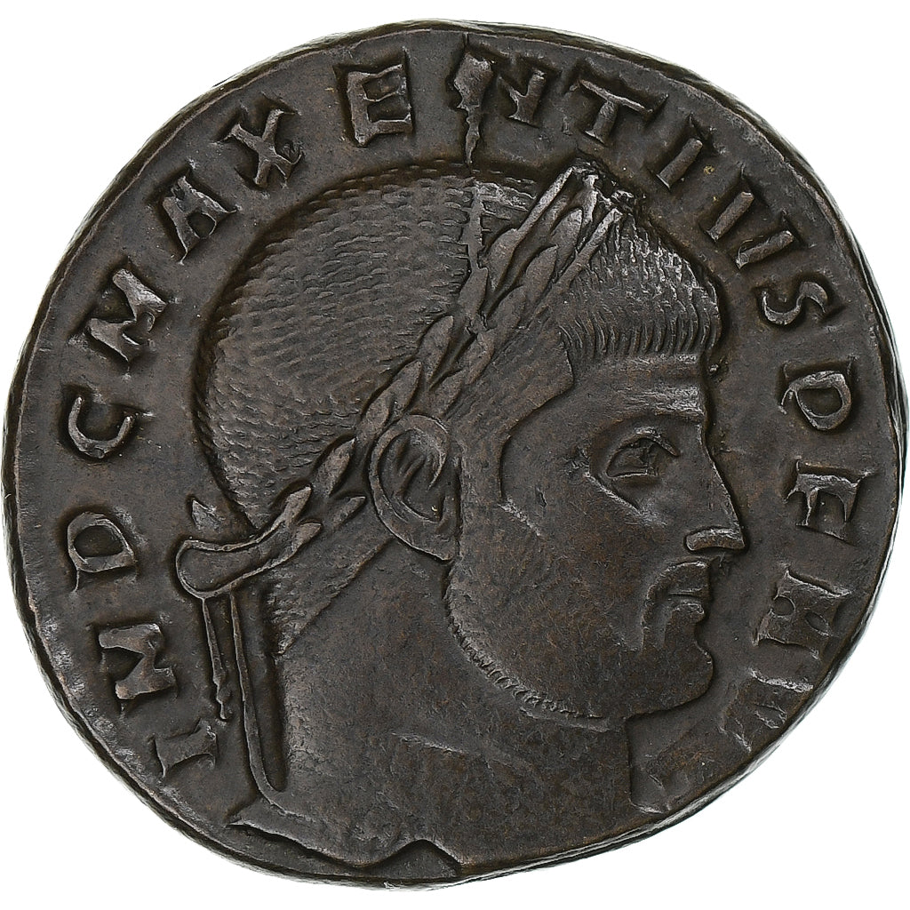 Maxentius, Follis, 307-308, Rome, Bronze, AU(50-53), RIC:202a