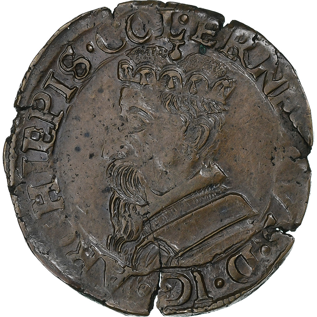 Prince-Bishopric of Liège, Ernest of Bavaria, Liard, 1581-1612, Liege, Copper