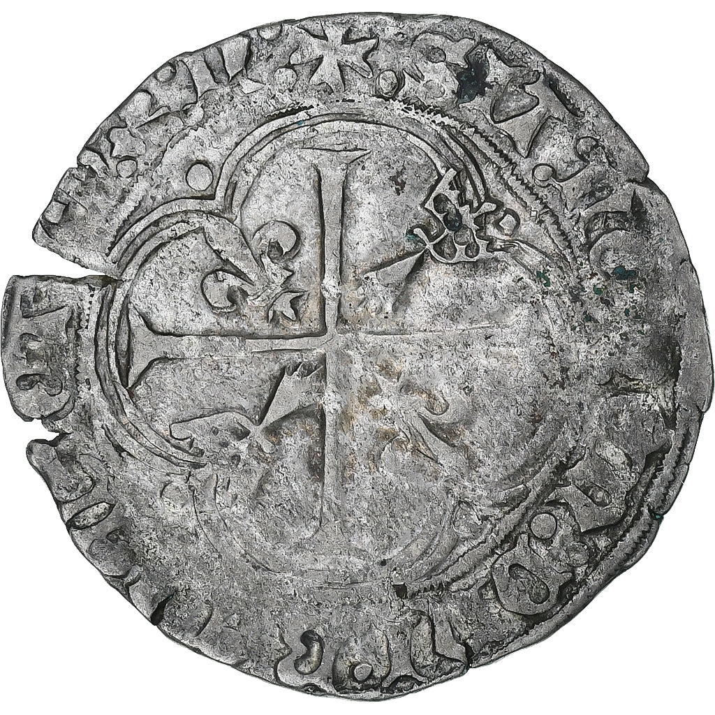 France, Charles VIII, Blanc à la couronne de Bretagne, 1483-1498, Nantes