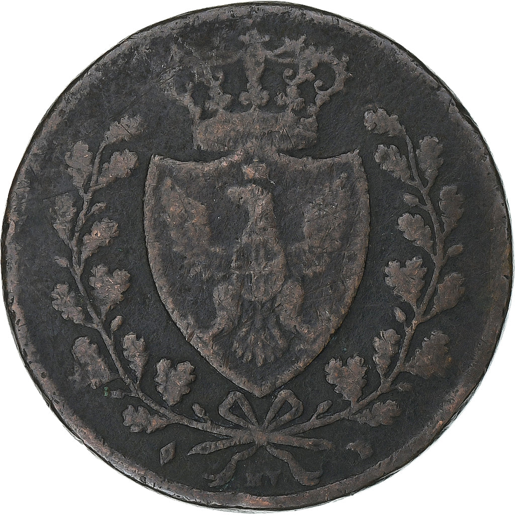 Italie, Carlo Felice, 5 Centesimi, 1826, Turin, Cuivre, TB+