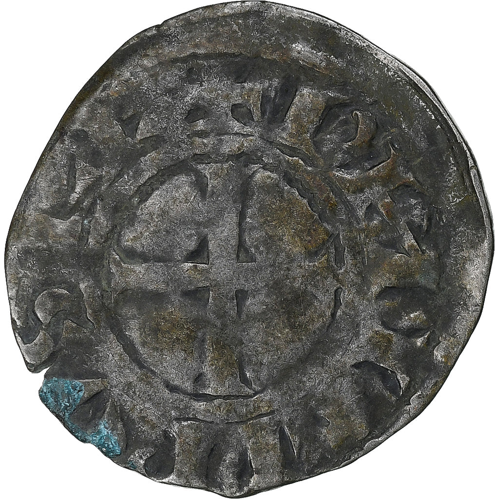 França, Philip II, Denier Tournois, 1180-1223, Saint-Martin de Tours, Lingote