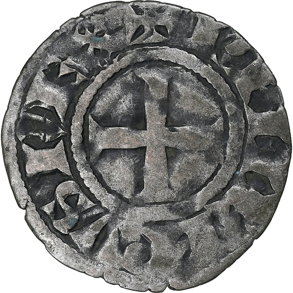 France, Philip II, Denier Tournois, 1180-1223, Saint-Martin de Tours, Billon