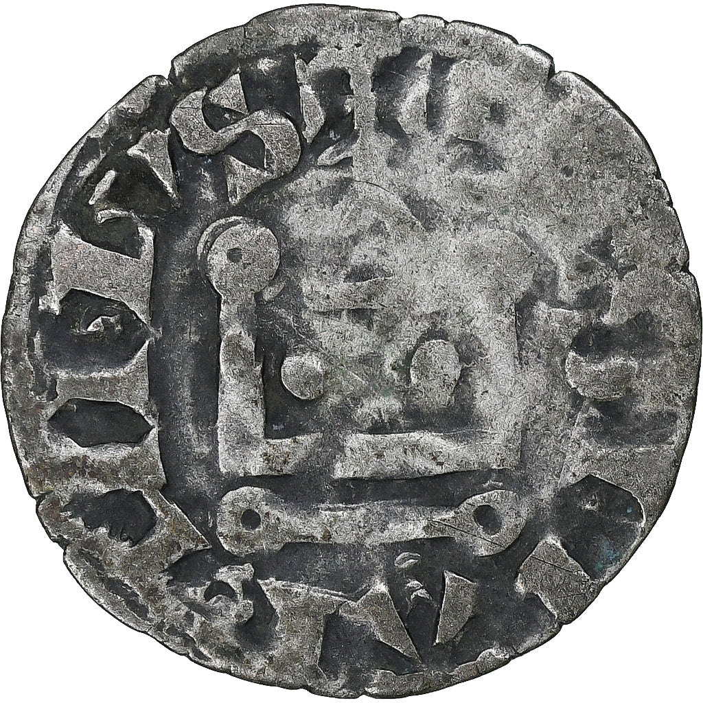 France, Philip II, Denier Tournois, 1180-1223, Saint-Martin de Tours, Billon