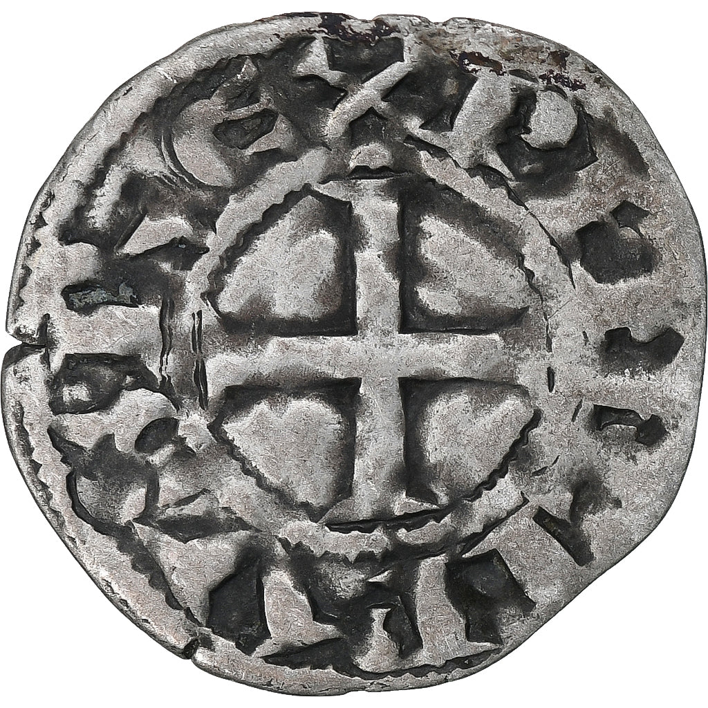 France, Philip II, Denier Tournois, 1180-1223, Saint-Martin de Tours, Billon