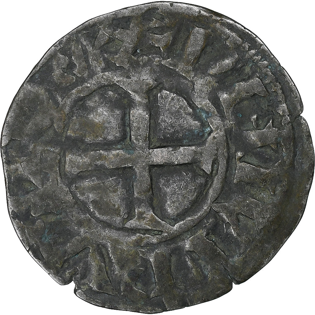 Francia, Philip II, Denier Tournois, 1180-1223, Saint-Martin de Tours, Biglione