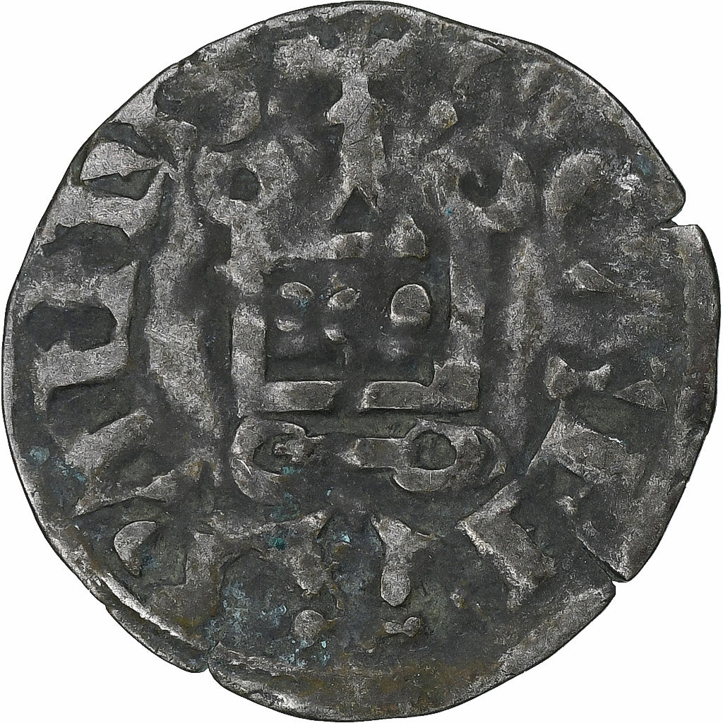 Francia, Philip II, Denier Tournois, 1180-1223, Saint-Martin de Tours, Biglione