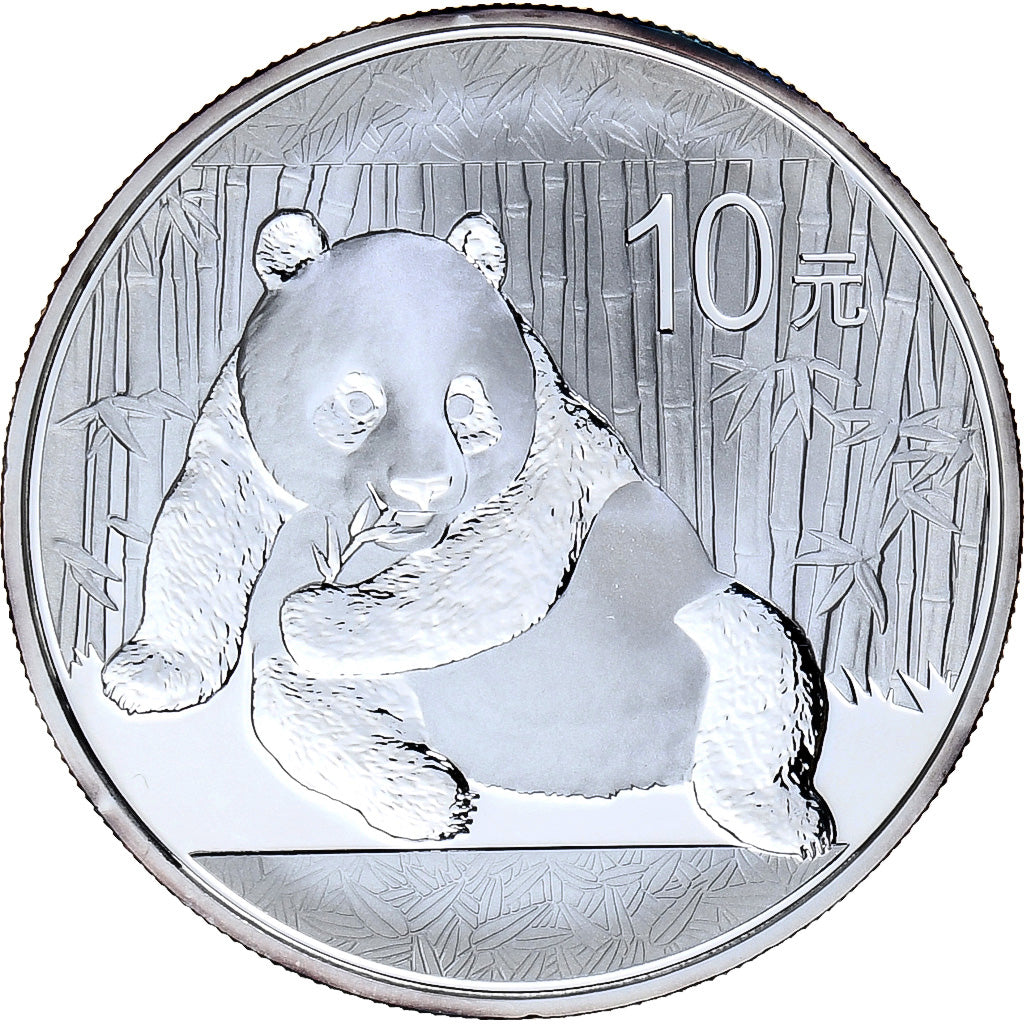 China, 10 Yüan, 1 oz, Panda, 2015, Proof, Srebro, MS(65-70)