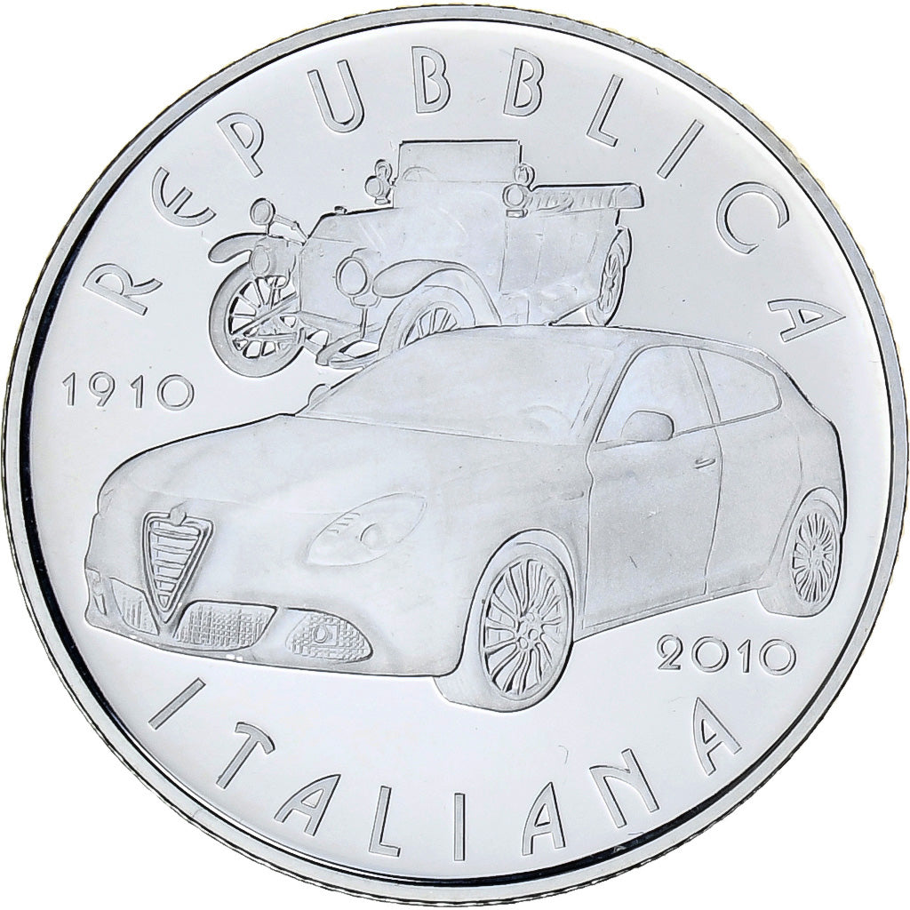 Italy, 5 Euro, Alfa Romeo, Proof, 2010, Rome, Silver, MS(65-70)