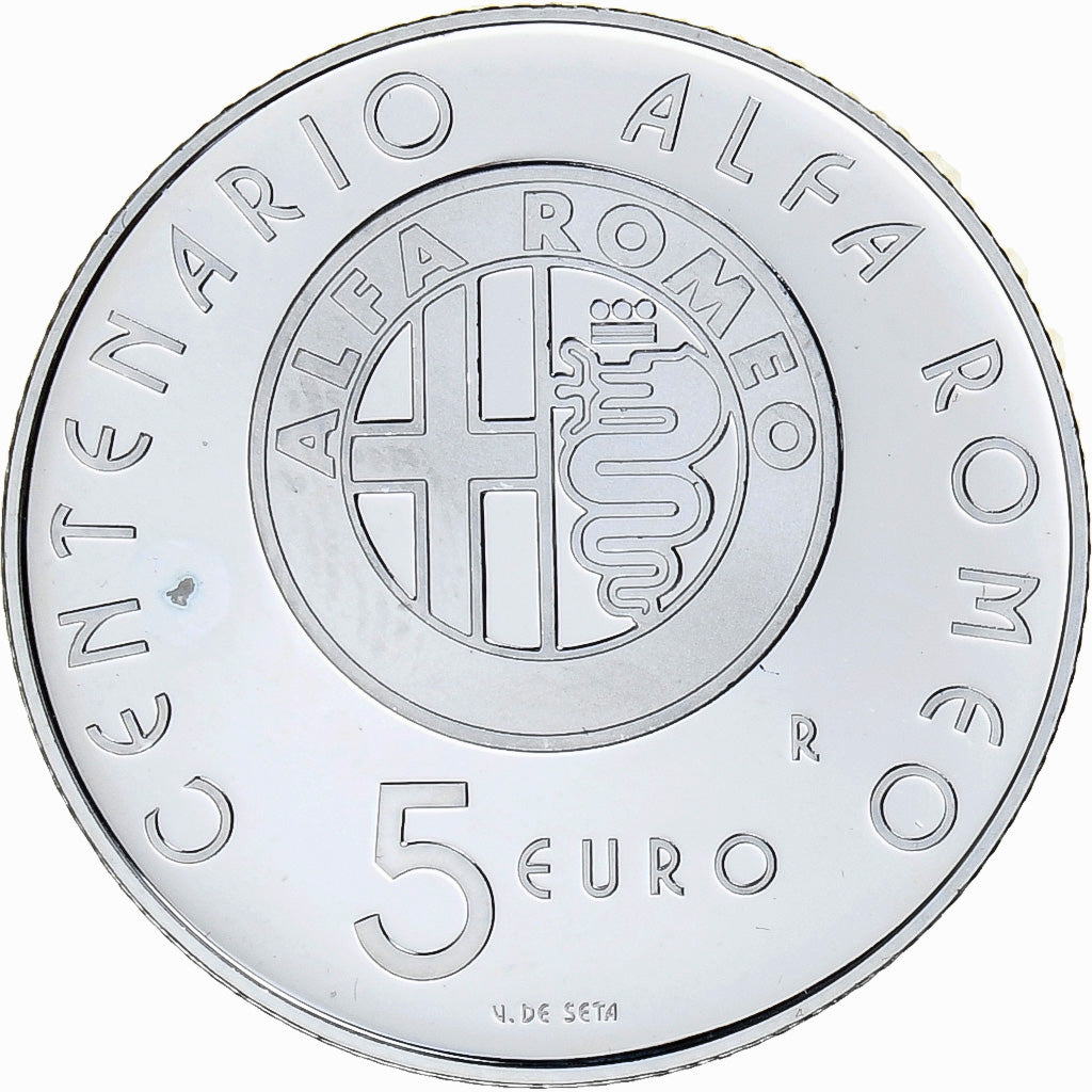 Italy, 5 Euro, Alfa Romeo, Proof, 2010, Rome, Silver, MS(65-70)