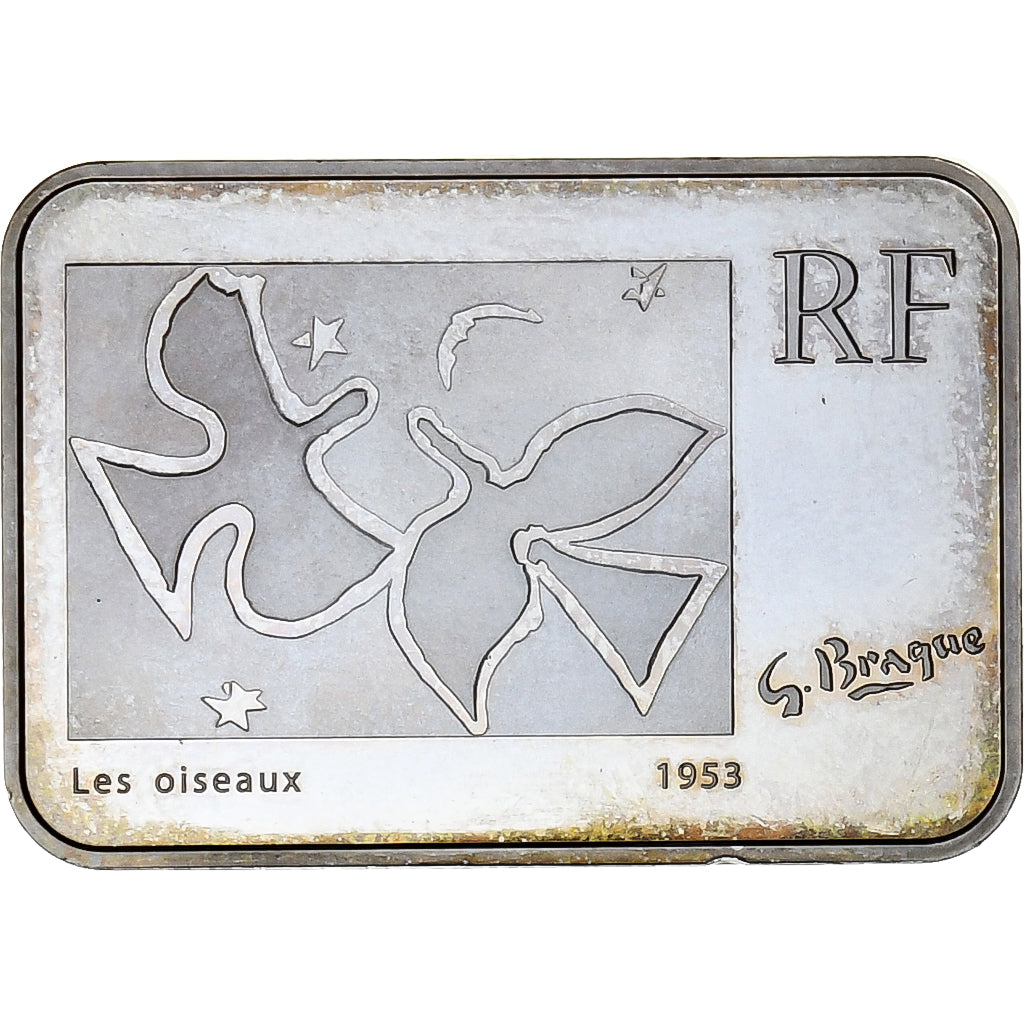 France, 10 Euro, Georges Braque, Proof, Colorized, 2010, MDP, Silver, MS(63)