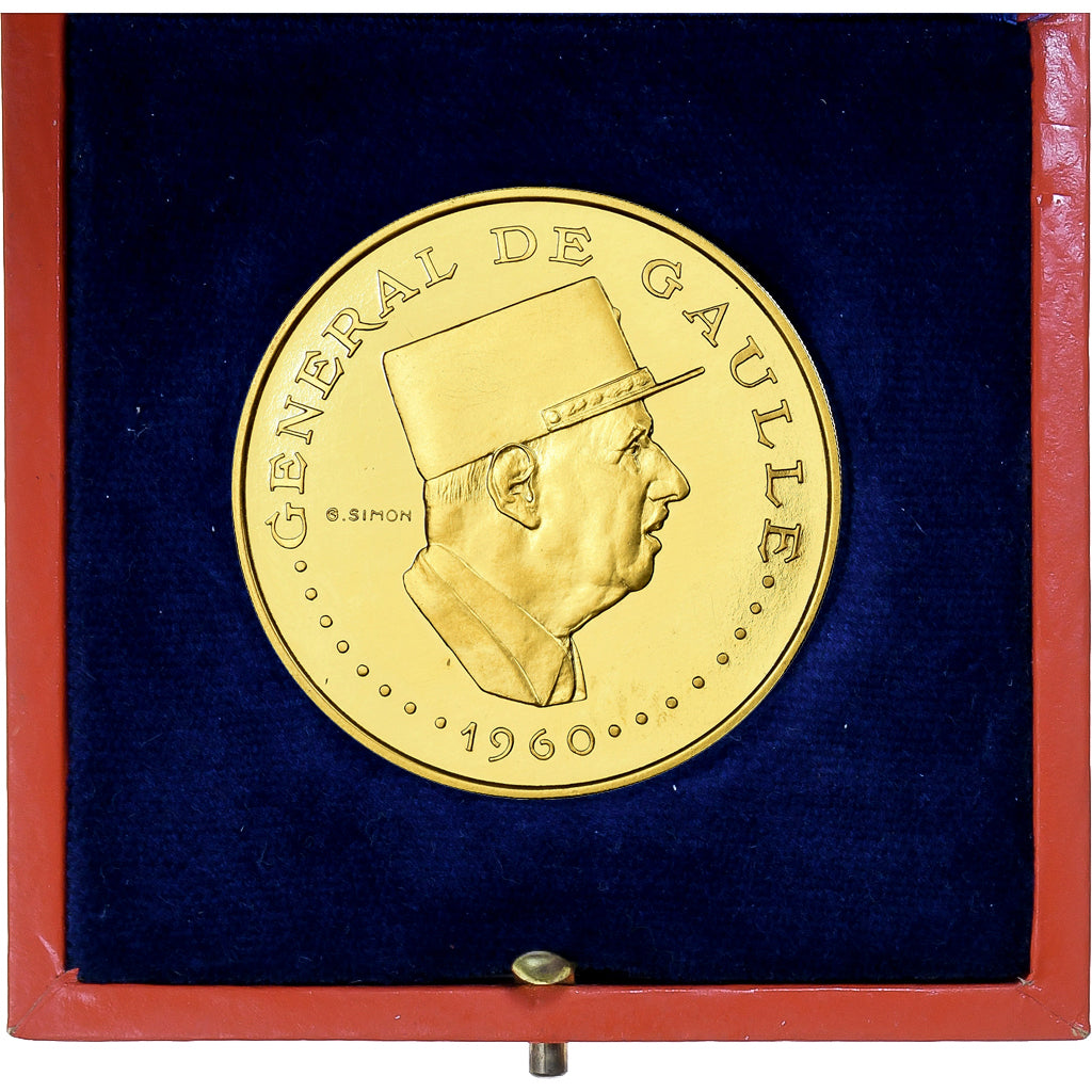 Chad, 10000 Francs, Général De Gaulle, 1970, Monnaie de Paris, Proof, Gold