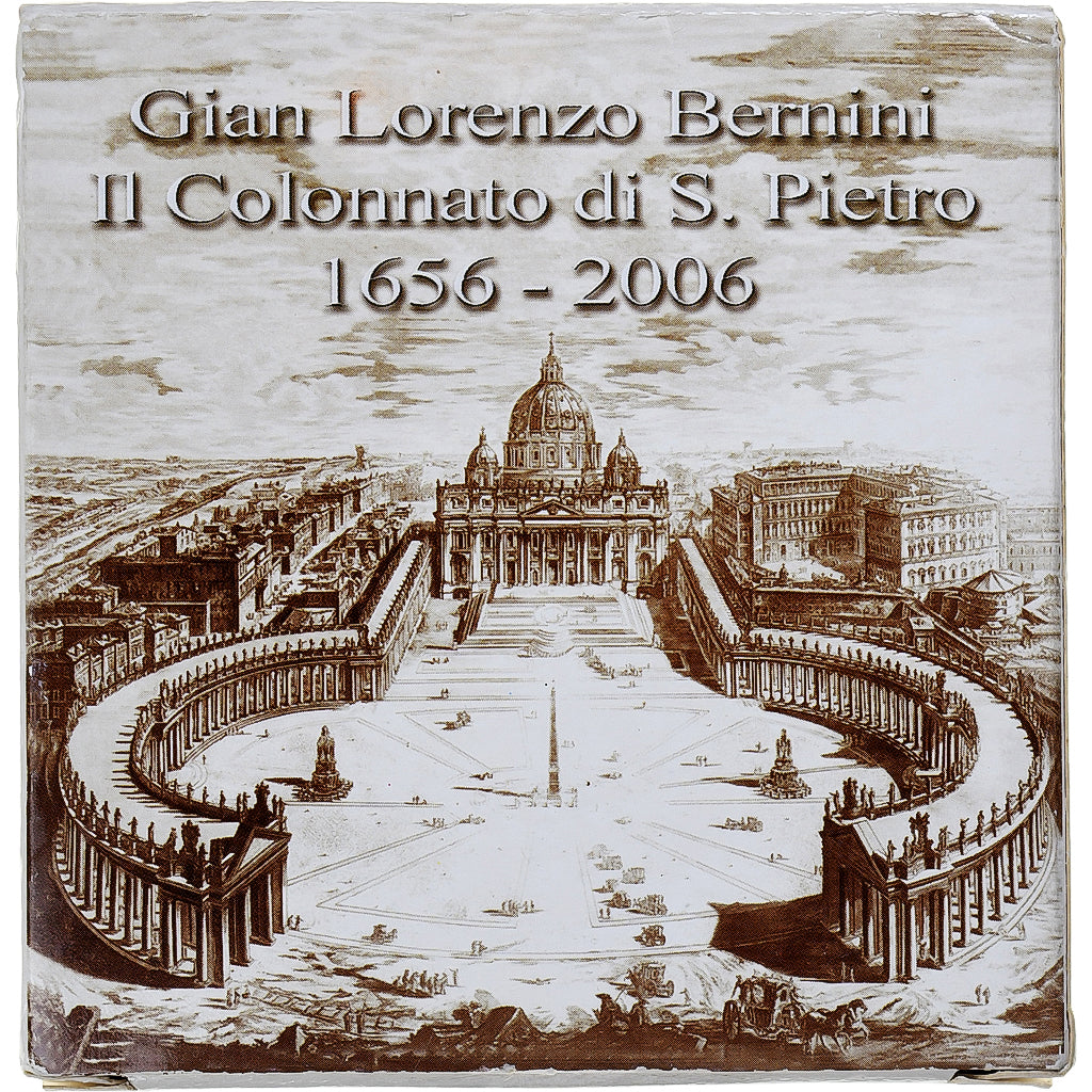 Watykan, 10 Euro, Pape Benoit XVI, Colonnato di S. Pietro, Proof, 2006, Rome