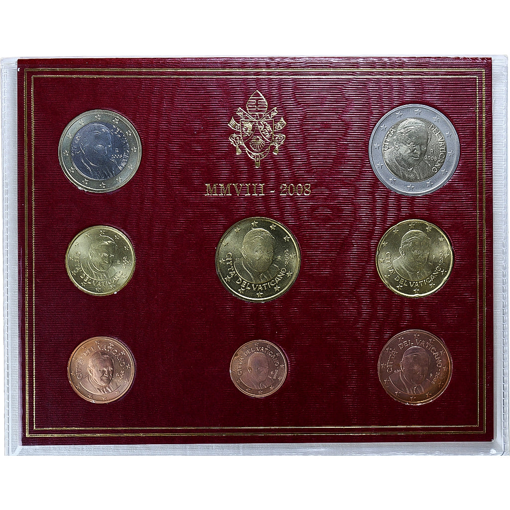Watykan, Benedict XVI, Set 1 ct. - 2 Euro, 2008, Rome, ND, MS(65-70)