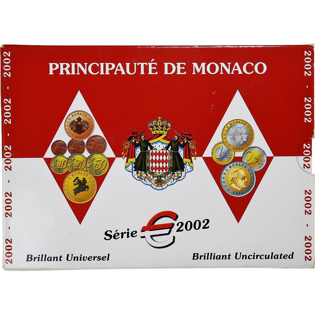 Monaco, Rainier III, Coffret 1c. à 2€, BU, 2002, MDP, MS(65-70)