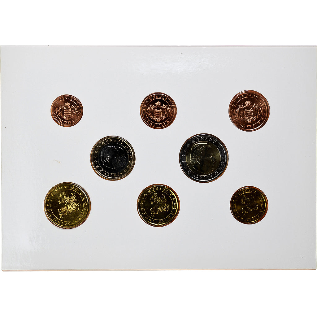 Monaco, Rainier III, Coffret 1c. à 2€, BU, 2002, MDP, MS(65-70)