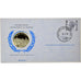 Bélgica, Medal + stamp, United Nations, 1976, Plata, Prueba, FDC