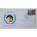 Afghanistan, Medal + stamp, United Nations, 1976, Argento, FS, FDC