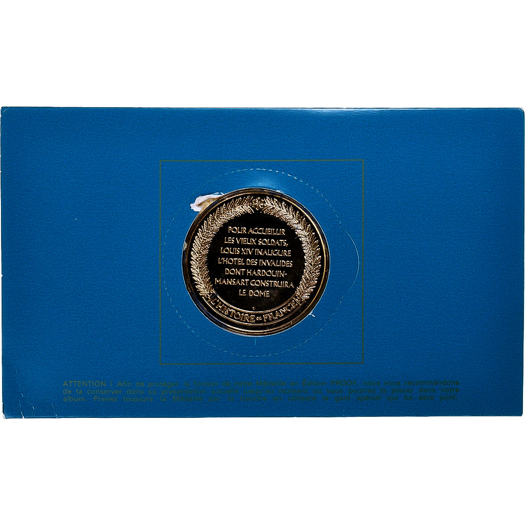 France, Medal, Histoire de France, Hôtel des Invalides, n.d. (1976), Vermeil